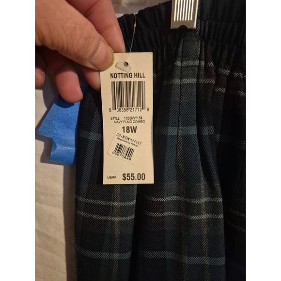 Charter Club Skirt Womens Multi Plaid Lined Vent Back Woman's Skirt New Size 18 - Picture 8 of 9